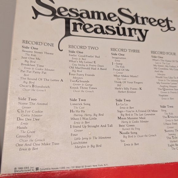 Vintage Sesame Street Treasury 1980 Vinyl Record Boxed Set Of 5- Untested - Picture 3 of 4